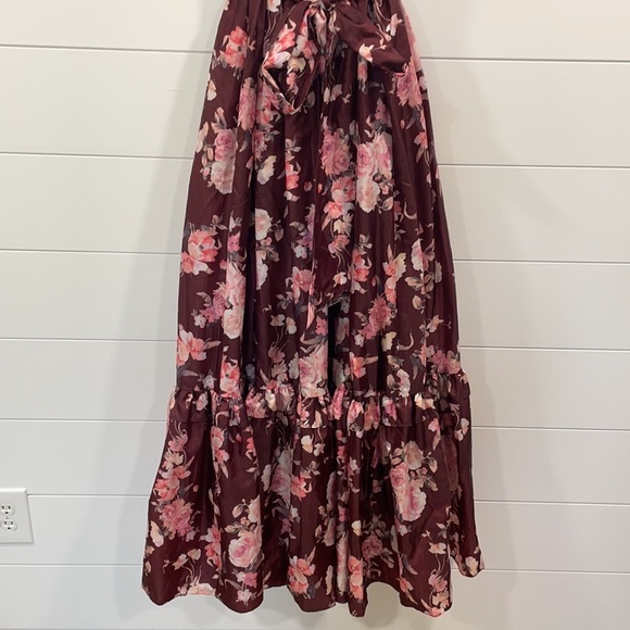 LOVESHACKFANCY Ida Maxi Dress in Oxblood Size 4 - Picture 11 of 16